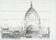 Berlini Reichstag-pályázat metszeti részlete