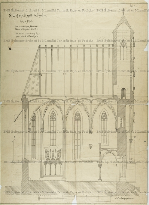 Kassai Szent Mihály-kápolna hosszmetszete
