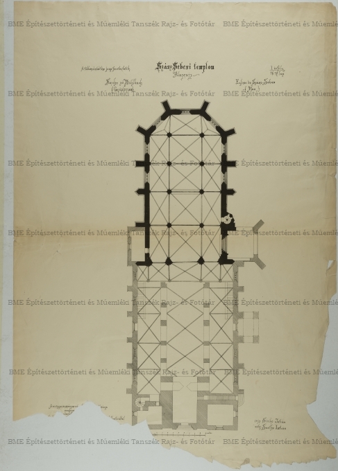 Szászsebesi templom felmérési alaprajza