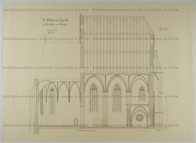 Kirchberg am Wechsel-i templom felmérési hosszmetszete