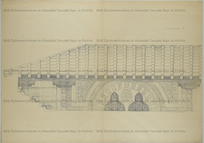 Firenze-i Bigallo párkány részletrajza